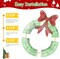 24in Outdoor Christmas Wreath Decoration (Green) 	5"D x 24"W x 24"H